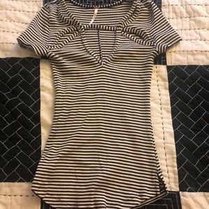 NWOT free people ribbed cut-out shirt